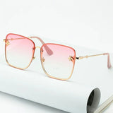 Oversize Rimless Square Sunglasses