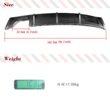 For Audi A3 Standard Sedan 4 Door 8V 14 - 16 Car Rear Bumper Lip Diffuser Single Exhaust Two Outlet Carbon Fiber / FRP Non Sline