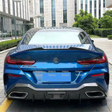 V Style Real Carbon Fiber ABS Black G16 4 Door Sedan Rear Trunk Lid Spoiler Wing For BMW 8 Series G16 840i 850i F93 M8 2020-2023