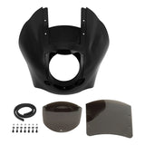 Motorcycle Quarter Headlight Fairing Windshield For Harley Sportster 88-Up Dyna 95-05 Black Clear