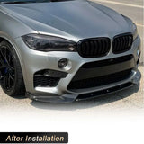 Carbon Fiber Car Front Bumper Lip Spoiler Splitters for BMW X5M F85 X6M F86 2014-2018 Racing Front Lip Chin Apron Guard Body Kit