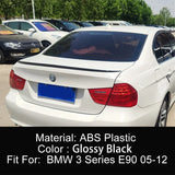 For BMW E90 M3 320i 318i 325i 330i ABS Carbon Black Rear Trunk Lid Car Spoiler Wing Boot Lip Ducktail Exterior Tuning Accessorie