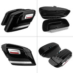 Saddlebag Side Tool Box Motorcycle Universal W/Taillight Luggage Hard Case Trunk For Harley For Honda For Yamaha For Suzuki