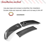 Car Front Bumper Lip Spoiler Splitters for BMW X5 F15 M Sport 2014-2018 F15 Carbon Fiber Front Chin Splitters Apron Protector