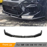 Front Bumper Lip Splitters for BMW X3M X4M F97 F98 LCI 2019-2022 Carbon Fiber Car Front Bumper Lip Chin Spoiler Splitters Guard