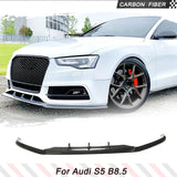 Carbon Fiber Car Front Bumper Lip Spoiler Apron Splitters for Audi S5 B8.5 2012-2016 FRP Black Racing Chin Lip 3PCS