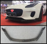 Real Carbon Fiber Front Bumper Lip Splitters Cup Flaps Cover Body Kit For Jaguar F-TYPE FTYPE 2013-2021