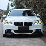 Car Front Bumper Splitter Lip for BMW 5 Series F10 F11 M Sport 2011-2017 Body Kit Spoiler Splitter ABS Canard Lip cover