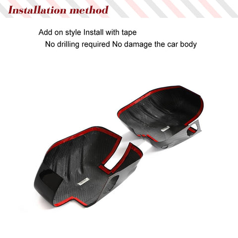 Dry Carbon Car Rear View Mirror Covers Caps For Ford Bronco 2021-2023 Add On Racing Body Kits Side Rearview Mirror Covers