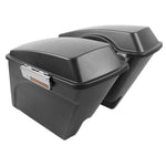 Motorcycle 5" Stretched Extended Hard Saddlebags For Harley Touring Model Electra Street Glide Road King FLH FLTR FLHX 1993-2013