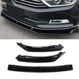 For Volkswagen Passat B8 2015-2022 3PCS Car Front Bumper Lip Body Kit Spoiler Splitter ABS Bumper Canard Bar Guard Auto Chin