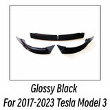 For 2017 18 19 20 21 22 23 Tesla Model 3/Y Bodykit Car Front Bumper Lip Chin Spoiler Splitter Diffuser Tuning Accessories Part