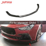 Carbon Fiber Front Lip Bumper Chin Spoiler for Maserati Ghibli 2014-2017 Front Bumper Guard Car Styling