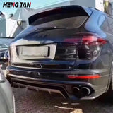For Porsche Cayenne 958 GTS Carbon Fiber Rear Diffuser FRP Rear Bumper Splitter Lip Diffuser Cover Trim Upgrade Body Kit