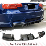 Carbon Fiber / Black FRP Car Rear Bumper Guard Lip Diffuser Spoiler for BMW 3 Series E92 M3 2007 - 2013 Rear Bumper Lip Diffuser