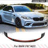 Carbon Fiber Car Front Bumper Lip Spoiler Splitters For BMW F87 M2C M2 Competition 2018 - 2019 Front Body Kits Lip Splitters FRP
