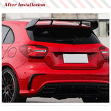Car Rear Roof Racing Spoiler for Mercedes Benz A-Class A45 AMG W176 A200 A250 Real Boot Wing 2013-2017 Carbon Fiber/FRP Black