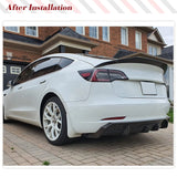 Carbon Fiber Car Rear Bumper Diffuser Lip Spoiler For Tesla Model 3 2016-2023 Car Rear Bumper Lip Rear Racing Body Kits