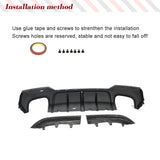Carbon Fiber Rear Diffuser for BMW 4 Series G22 Coupe 2021-2022 G23 Convertible M-Sport Lower Bumper Spoiler Body Kits With LED