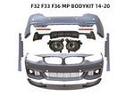 For BMW F32 F33 F36 MP BODY KIT 2D 2014-2020 for front bumper front spoiler fog lamp side skirt rear bumper