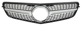 Front Bumper Grille For 07-14 MERCEDES W204 C250 C300 Silver Diamond Grill