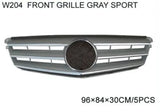 For Benz W204 08-11 Front grille chrome black/silver/gloss black sport