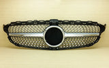For Mercedes Benz W205 2014-2018 Front Diamond grille chrome silver/black