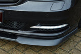 For Mercedes W221 Black Gloss Front Bumper spoiler skirt/ Splitter