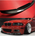 Fits: E46 M3 Front Spoiler Lip Carbon Fiber CSL 1 Style For OEM Bumper