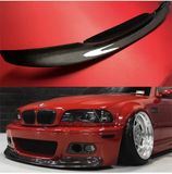 Fits: E46 M3 Front Spoiler Lip Carbon Fiber CSL 1 Style For OEM Bumper