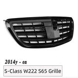 Front Bumper Grille Grill Glass black For Mercedes Benz S-Class W222