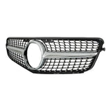 Front Bumper Grille For 2007-2014 MERCEDES Benz W204 C250 C300 Silver Diamond Grill