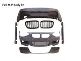 For BMW F20 M.Performance Style bodykit contain front rear bumper/ grille/ front spoiler/side skirt