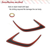 Carbon Fiber / FRP Black Car Rear Bumper Splitters Vent Fins for Mercedes-Benz C-Class W205 C63 AMG Coupe 2-Door 2015 - 2017