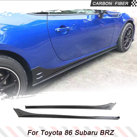 Carbon Fiber Side Skirts Rocker Panels Spoiler For Toyota 86 Subaru BRZ 2013-2020 Side Bumper Extension Lip Spoiler Splitters