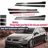 Side Skirt Extensions Universal Car Side Rocker Splitters Diffuser Winglet Wings For BMW For VW Golf mk 6-7 For Honda For Audi