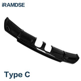 Rear Diffuser for Volkswagen Scirocco R GLossy BLack Car Body Kit R20 2009 - 2014 15 16 17 Plastic Splitter Lip Bumper Spoiler