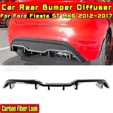 For Ford Fiesta ST MK6 2012-2017 Body Kit Rear Bumper Diffuser Rear Bumper Spoiler Rear Bumper Lip Car Accessories