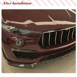 Car Front Bumper Lip Splitters Winglets Spoiler for Maserati Levante 4 Door 2016 - 2019 Carbon Fiber/ FRP Side Aprons Cupwings