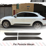 Car Side Door Trim Protector For Porsche Macan 2014-2020 Door Panel Trim Body Side Skirts Moulding Trim Prepreg Dry Carbon Fiber