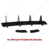Car Rear Bumper Diffuser Rear Side Splitters Fins Spoiler Lip For VW Volkswagen Golf 7 VII MK7 GTI 2013-2016 Glossy Black ABS