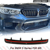Front Bumper Lip Spoiler Splitters For BMW F90 M5 2018 2019 2020 Carbon Fiber Front Bumper Lip Spoiler Splitters Bumper Guard