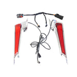 2xMotorcycle Rear Fender Led Side Lights Filler Panel Turn Signal Brake Lamp For Harley Touring Road King Street Glide 2014-Up