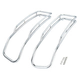 Chrome Saddlebags Lid Top Rail Guards For Harley Touring Road King Street Electra Glide FLH FLHX FLHS FLHTK FLTC 2014-2024