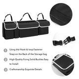 Car Trunk Organizer Oxford Adjustable Interior Accessories Back Seat Storage Bag 4 Pocket