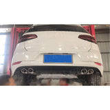 PP Gloss Black Rear Lip Diffuser Spoiler for VW Golf 7 7.5 MK7.5 Standard And GTI 2018 2019 Four Outlet Bumper Cover Car Styling