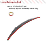 Real Carbon Fiber Rear Car Trunk Spoiler Wing For 2008-2017 Audi S5 B8/B8.5 Coupe Car Racing Boot Wing Lip