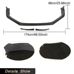 Carbon Fiber Car Front Bumper Lip Spoiler for Porsche 718 Cayman Boxster 2-Door 2016-2018 Front Lip Chin Apron Guard Body Kits