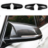 2 pieces Rearview Mirror Cover Cap Carbon Black for BMW Series 1 2 3 4 X M 220i 328i 420i F20 F21 F22 F23 F30 F32 F33 F36 X1