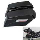 Motorcycle Hard Saddlebags Saddle Bag 5x7"Speaker Lids For Harley Road King Glide Touring 1993-2013
